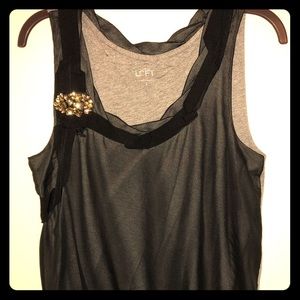 Jeweled sheer tank